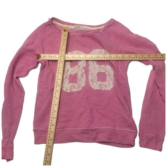 Rewind Pink 86 Embroidered Light weight Sweatshirt Super Cute For Fall Size M - Picture 3 of 5